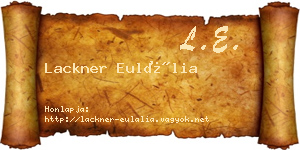 Lackner Eulália névjegykártya